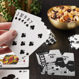 Sport Soccer - Black and White Playing Cards