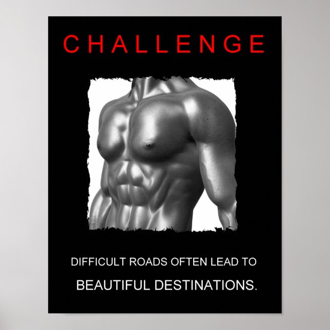 sport success motivational challenge quote poster (Front)