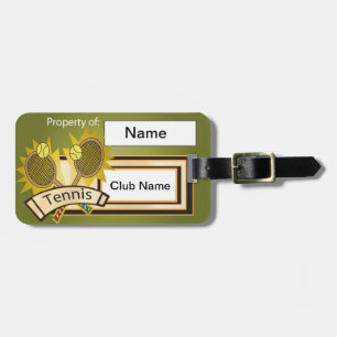 Sport Tennis Luggage Tag