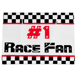 Sport Themed Designer Black and White Large Gift Bag