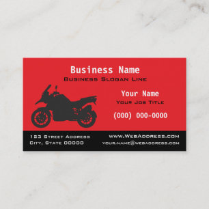 Sport Touring Motorcycle Modern Rider Motorbike Business Card