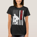 Sport Us Flag Softball T-Shirt<br><div class="desc">Sport Us Flag Softball</div>