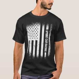 Sport Us Flag Sprint Car Racing  1 T-Shirt