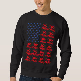 Sport Us Flag Sprint Car Racing 5 Sweatshirt