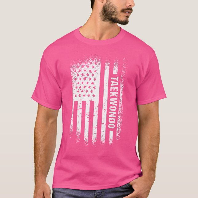 Sport Us Flag Taekwondo T-Shirt (Front)