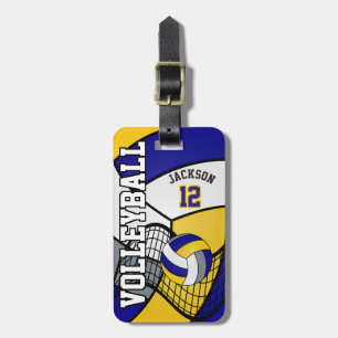 Sport Volleyball 🏐 - Blue, White, Yellow Luggage Tag