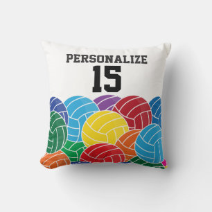 Sport Volleyball Collage on White - DIY Text Cushion