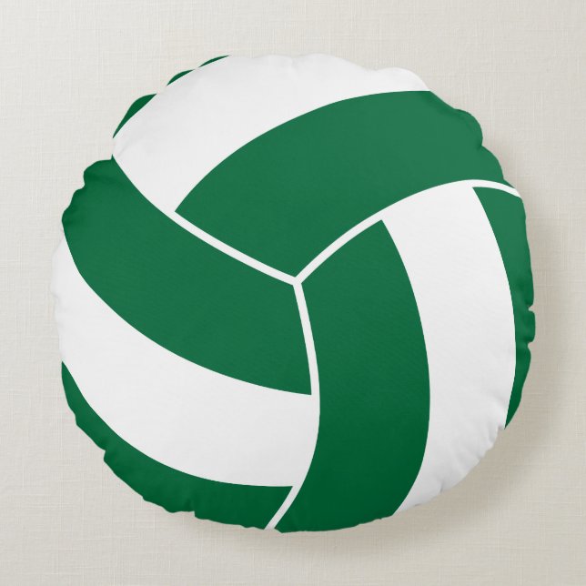 Sport 🏐 Volleyball - Dark Green Round Cushion (Front)