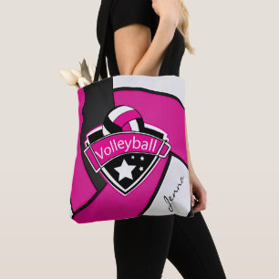 Sport Volleyball   DIY Text - Pink Tote Bag