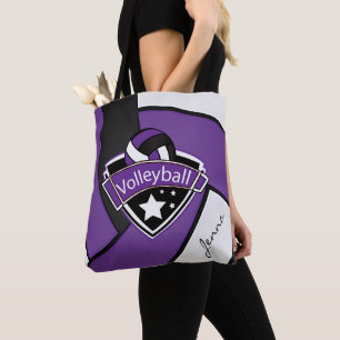Sport Volleyball   DIY Text - Purple Tote Bag