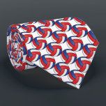 Sport Volleyball - Red, White and Blue Tie<br><div class="desc">Volleyball Sport Men's Tie - Two side print. Featuring a red, blue and white sport volleyball pattern on a white background. A great gift for a volleyball player, volleyball fan or volleyball team coach, a fun sports design. More colours are available if you can't find your colours, please contact me....</div>