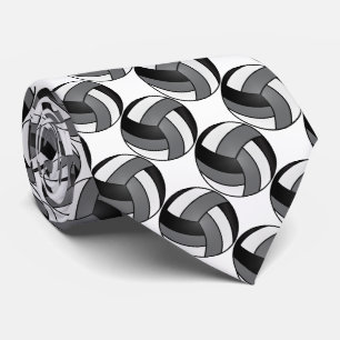 Sport White, Black and Grey Volleyball Tie