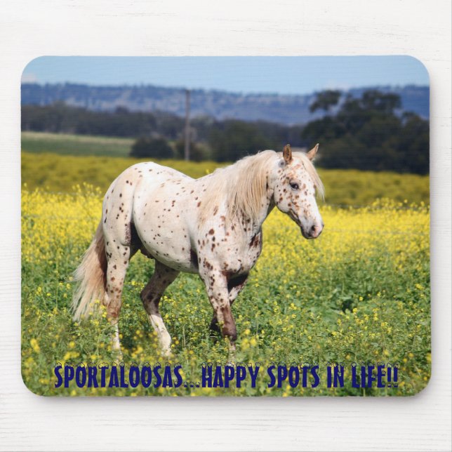 Sportaloosas happy spots in life.. mouse mat (Front)