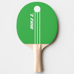 Sportif Stripes Name Green Ping Pong Paddle