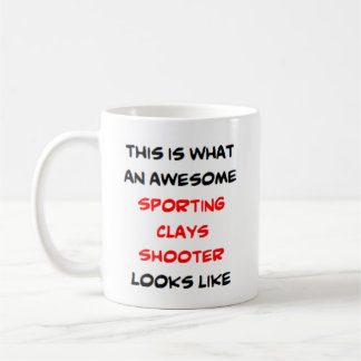 sporting clays shooter, awesome coffee mug
