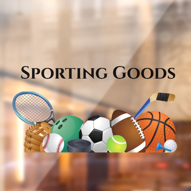 Sporting Equipment Design Window Cling (Sheet 2)