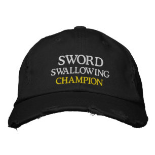 Sporting Goods School Games SWORD SWALLOWING CHAMP Embroidered Hat
