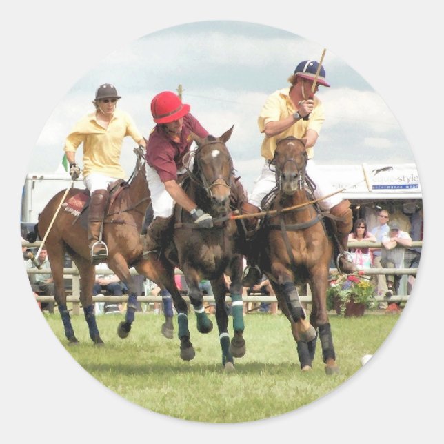SPORTING HORSES CLASSIC ROUND STICKER (Front)
