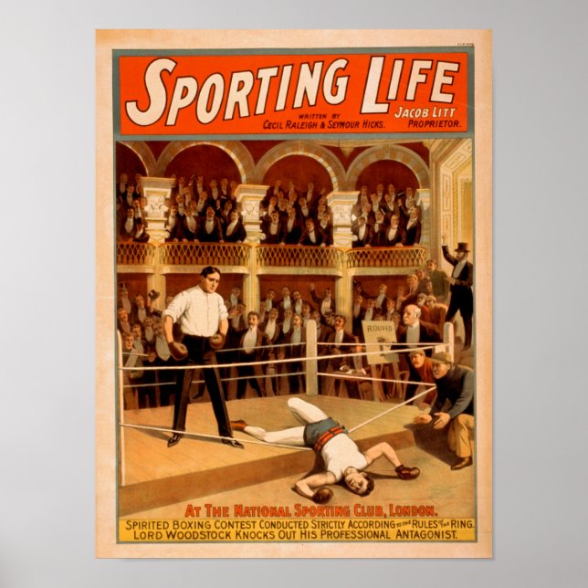 "Sporting Life" Boxing Theatrical Play Poster (Front)