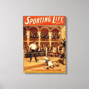 "Sporting Life" Boxing Theatrical Play Poster Canvas Print