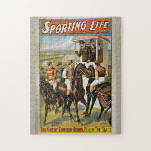 Sporting Life Great English Derby Vintage Horse Jigsaw Puzzle