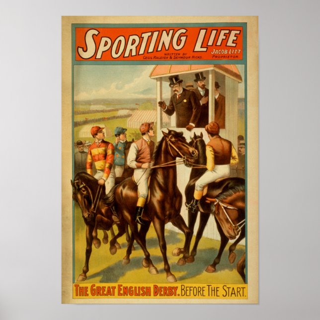 Sporting Life - The Great English Derby Theatre Poster (Front)