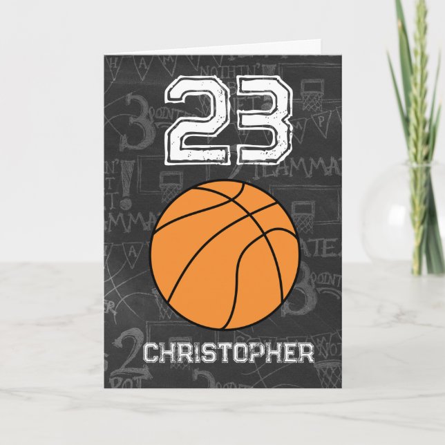 Sports 23rd Birthday Basketball Card (Front)
