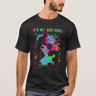 Sports 3 Year Old 3rd Basketball Birthday Party Th T-Shirt