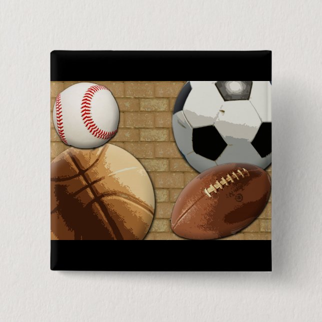 Sports Al-Star, Basketball/Soccer/Football 15 Cm Square Badge (Front)