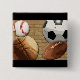 Sports Al-Star, Basketball/Soccer/Football 15 Cm Square Badge