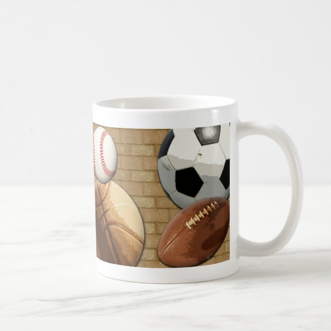Sports Al-Star, Basketball/Soccer/Football Coffee Mug (Right)