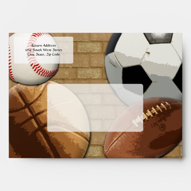 Sports Al-Star, Basketball/Soccer/Football Envelope (Front)