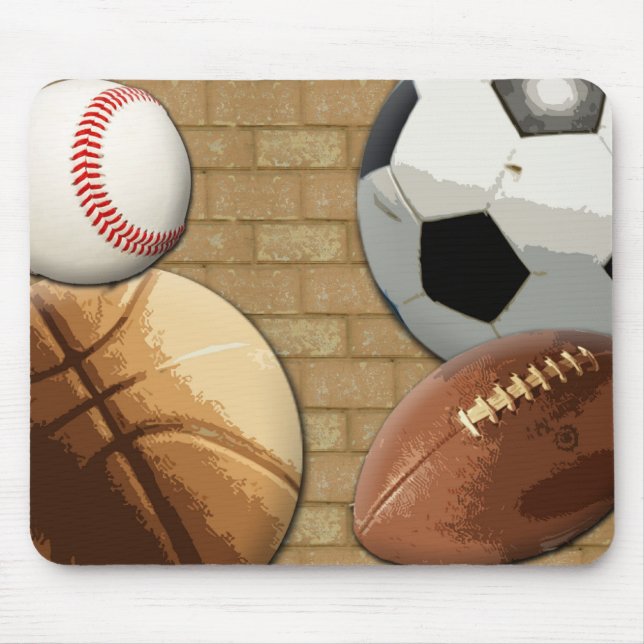 Sports Al-Star, Basketball/Soccer/Football Mouse Mat (Front)