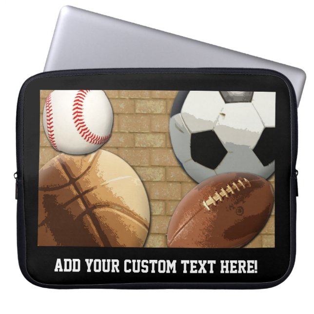 Sports All-Star, Basketball/Soccer/Football Laptop Sleeve (Front)