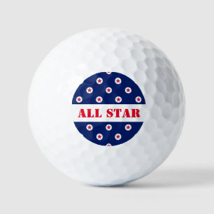 Sports All Star Golf Red White Blue Patriotic Balls
