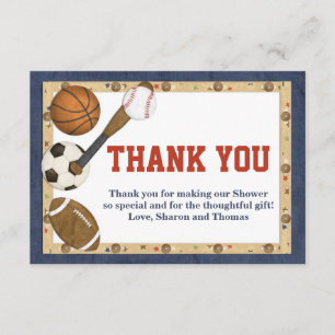 Sports All Star Thank You Card