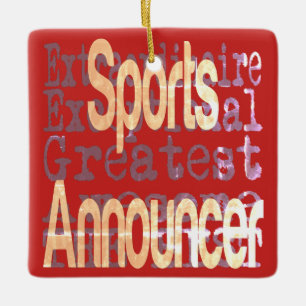 Sports Announcer Extraordinaire Ceramic Ornament