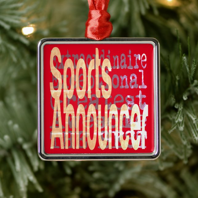 Sports Announcer Extraordinaire Metal Tree Decoration (Tree)