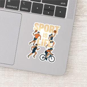  Sports Are Life – Motivational Laptop Sticker