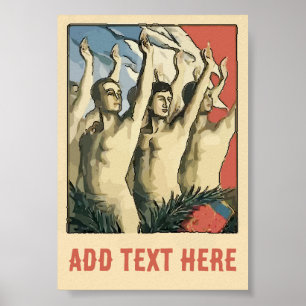 Sports, Arms Up Racers, add text Poster