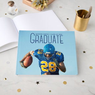 Sports Athlete Graduate Photo 2025 Graduation Guest Book