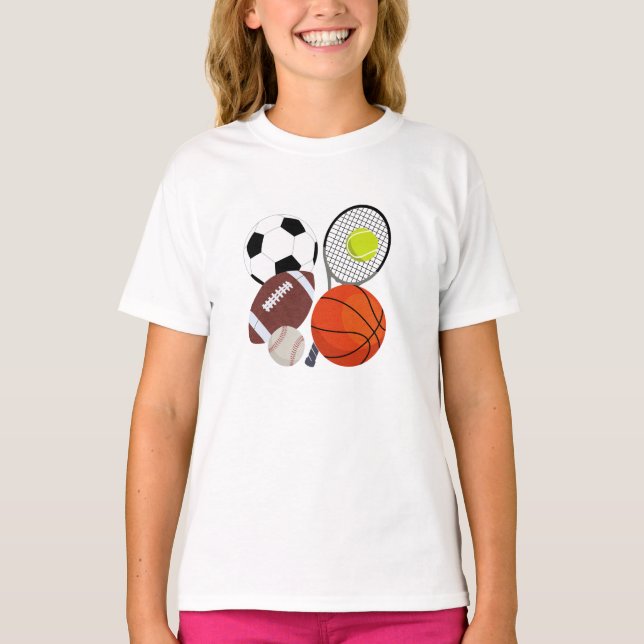 Sports Athletic Balls  T-Shirt (Front)