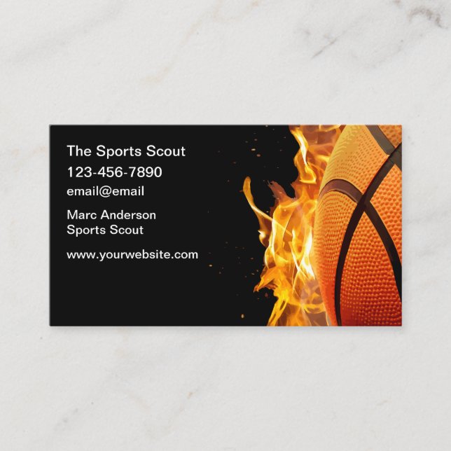 Sports Athletic Scout Business Cards (Front)