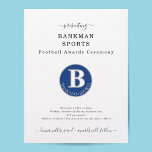 Sports Award Banquet Football Softball Flyer<br><div class="desc">Easily customise this simple and classic sports award banquet flyer!  Use for your school,  business,  church,  or community football,  softball,  baseball,  soccer,  etc. league.</div>