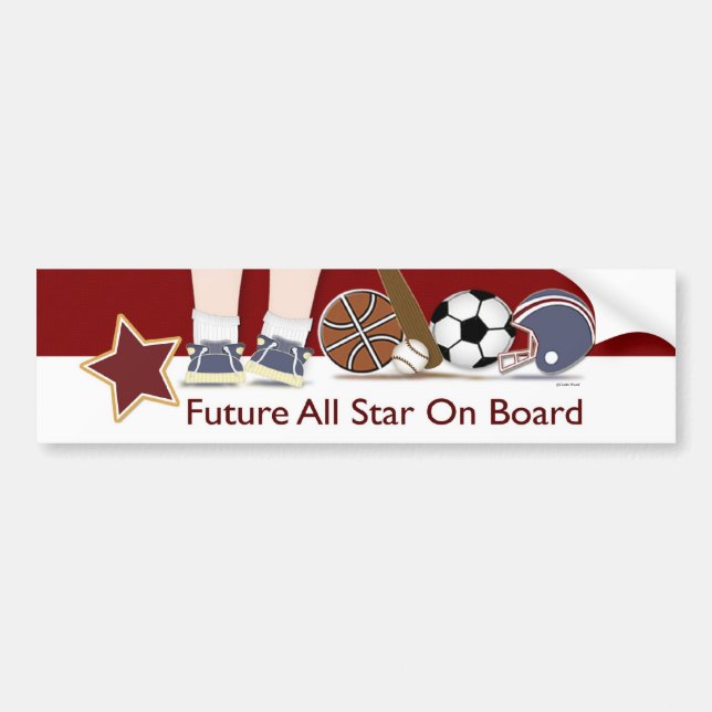 Sports Baby Bumper Sticker (Front)