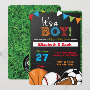 Sports Baby Shower Invitation