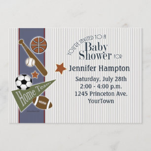 Sports Baby Shower Invitation