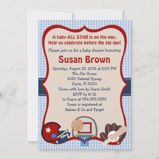 Sports Baby Shower Invitation