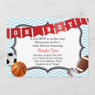 Sports Baby Shower Invitation