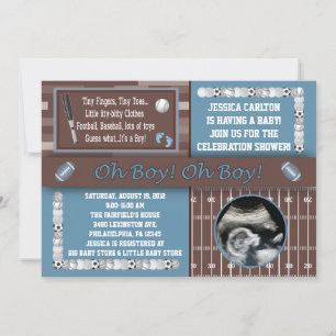 Sports Baby Shower Invitations